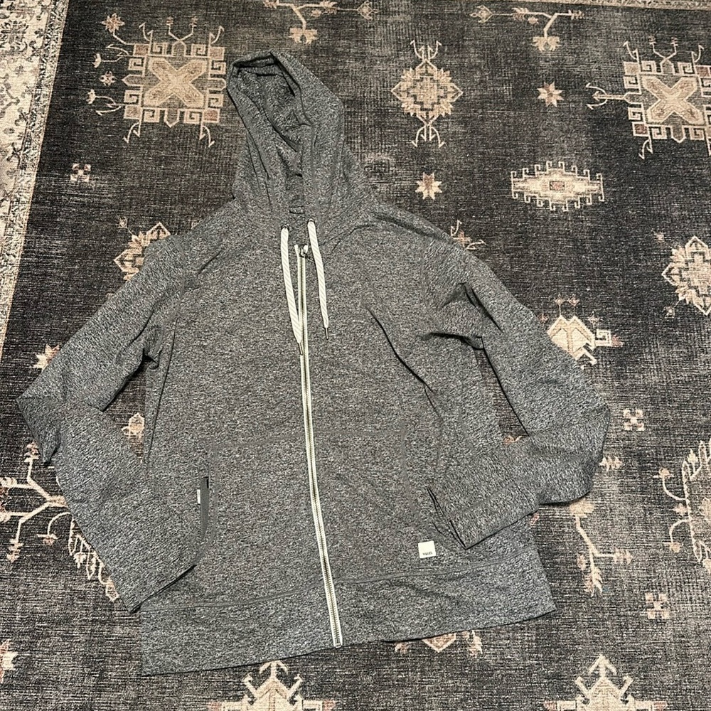 Grey vuori full zip sweatshirt